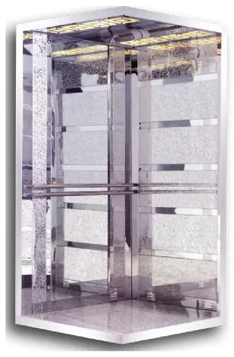 UR: Cab-04 — Brushed and silver-etched stainless