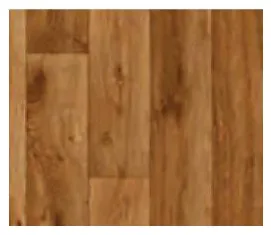 Wood-effect flooring in a honey tone.